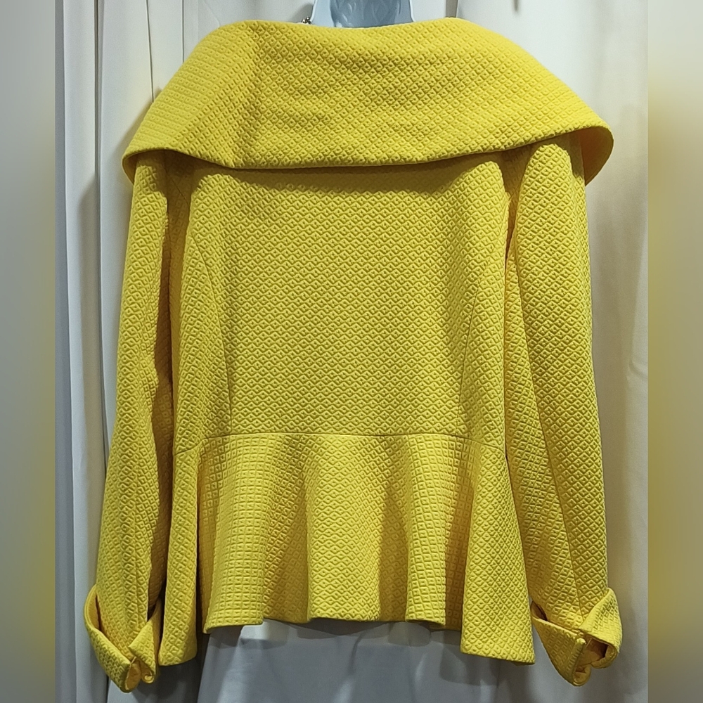 Ashro Vibrant Yellow Pea Coat - Picture 11 of 15